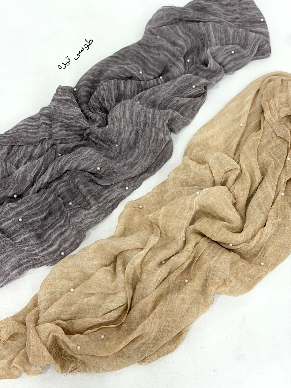 شال لینن سنگشور مروارید